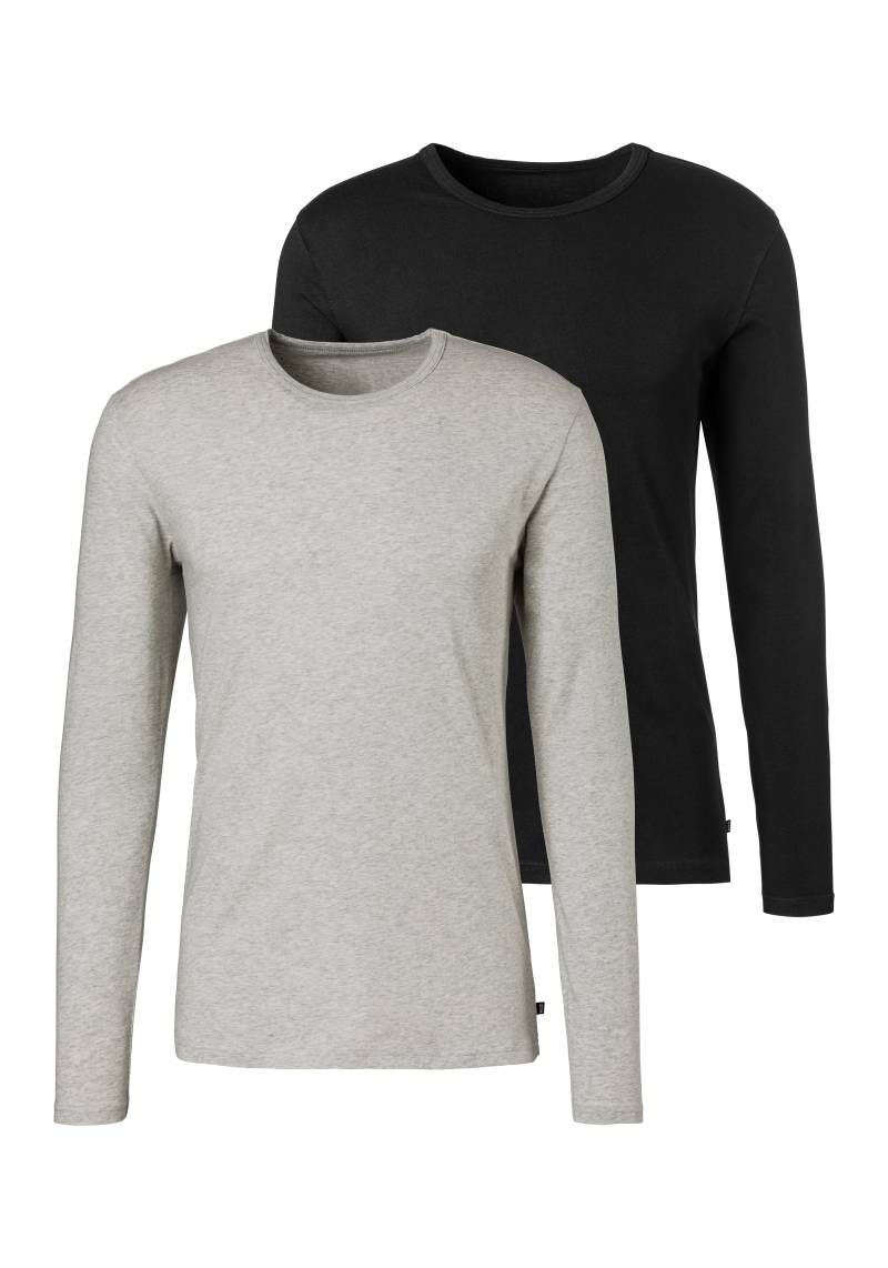 H.I.S Langarmshirt, (Packung, 2er-Pack), Doppelpack Unterziehshirt aus Baumwoll-Mix von H.I.S