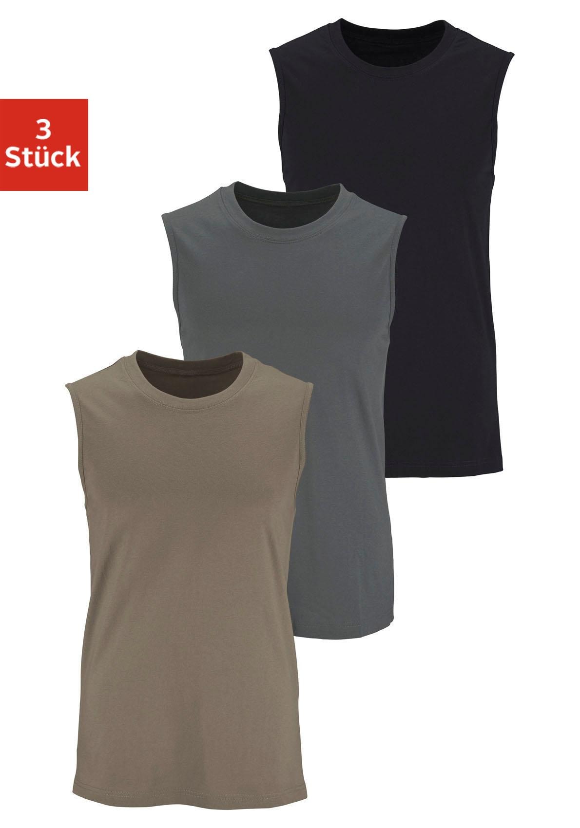 H.I.S Muscleshirt, (Packung, 3 tlg.), mit Rundhalsausschnitt von H.I.S