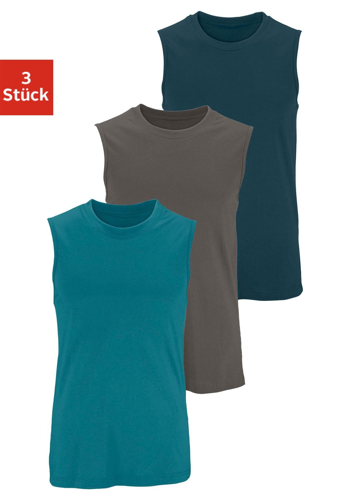 H.I.S Muscleshirt, (Packung, 3 tlg.), mit Rundhalsausschnitt von H.I.S