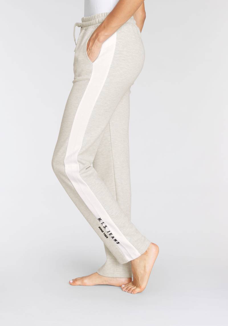 H.I.S Relaxhose, mit weissem Seitenstreifen und Logodruck, Loungeanzug von H.I.S