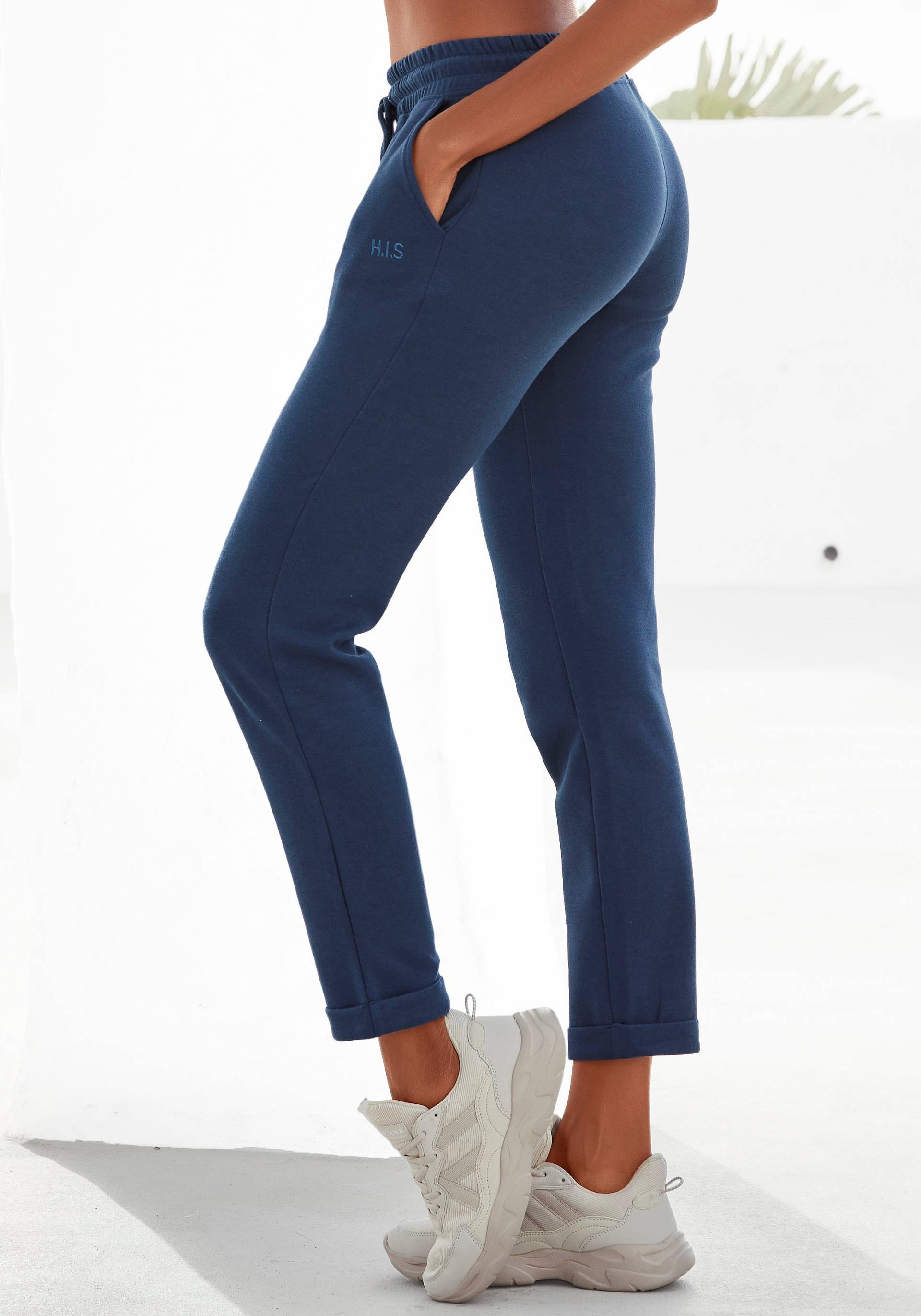 H.I.S Sweathose, Schlupfhose mit kleinem Aufschlag am Saum, Loungewear von H.I.S