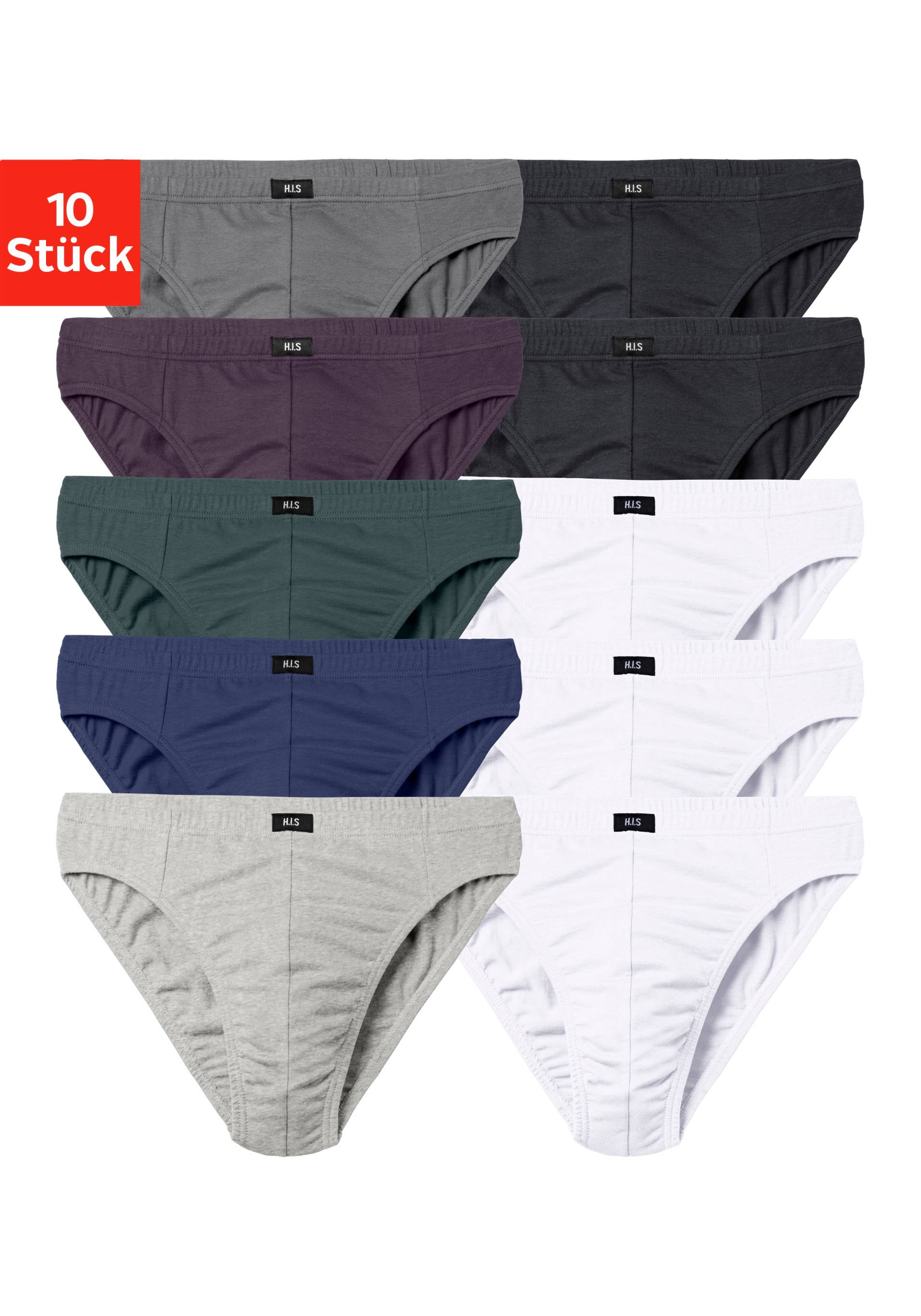 H.I.S Slip »Männer Unterhose«, (Packung, 10 St.), in Unifarben von H.I.S