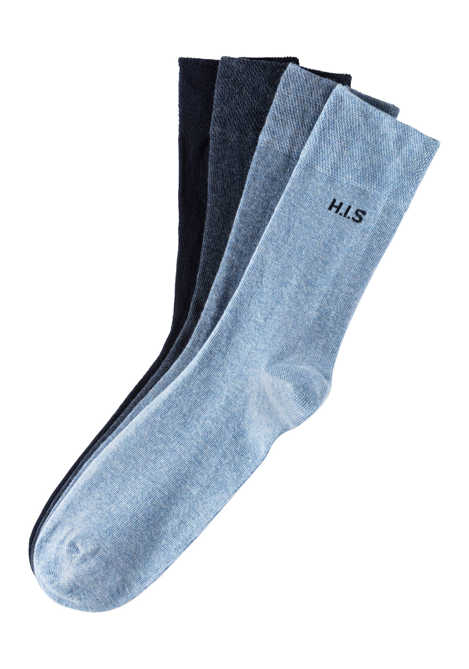H.I.S Socken, (4 Paar), mit druckfreiem Bündchen von H.I.S