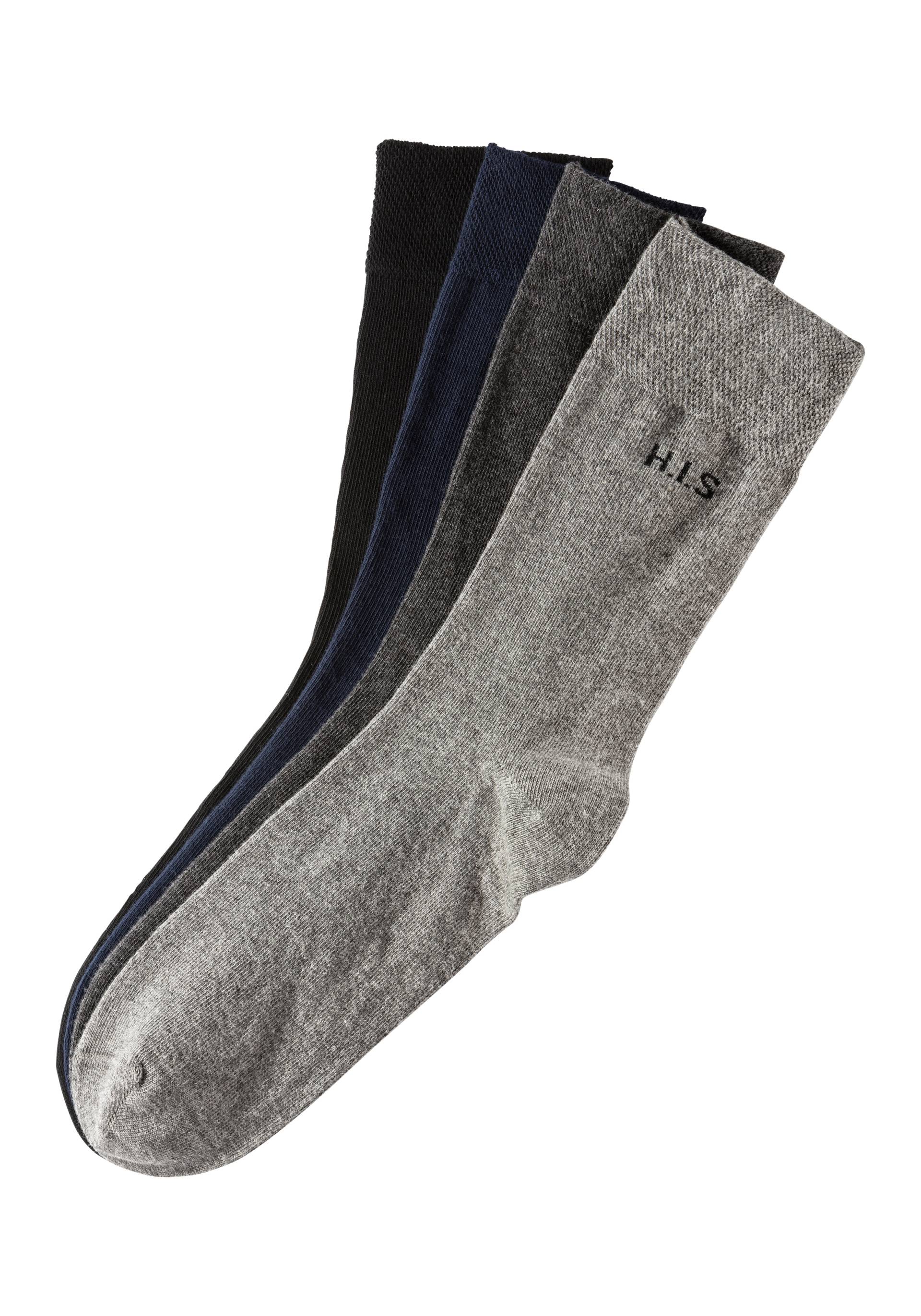 H.I.S Socken, (4 Paar), mit druckfreiem Bündchen von H.I.S