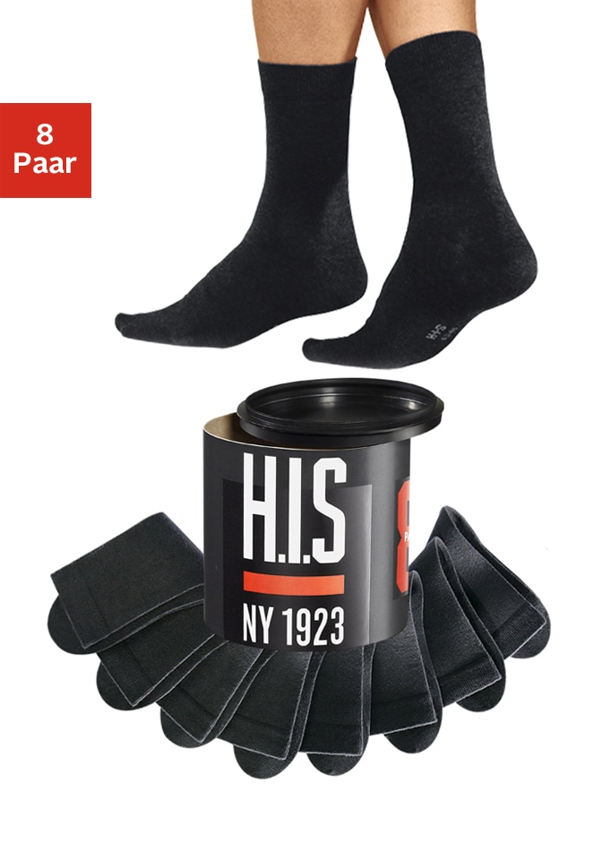 H.I.S Socken, (Dose, 8 Paar) von H.I.S