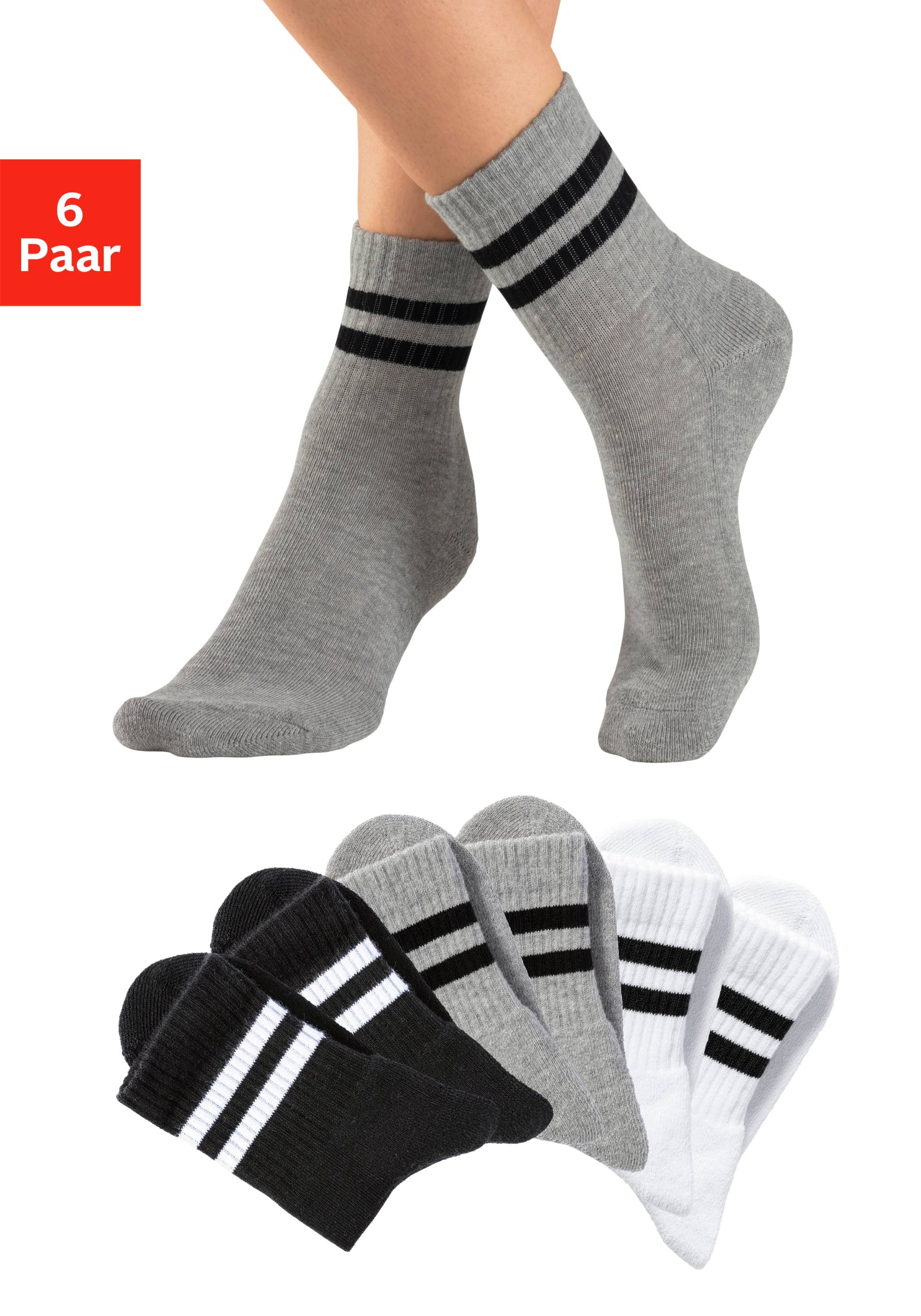 H.I.S Sportsocken, (Packung, 6 Paar), klassische Tennissocken von H.I.S