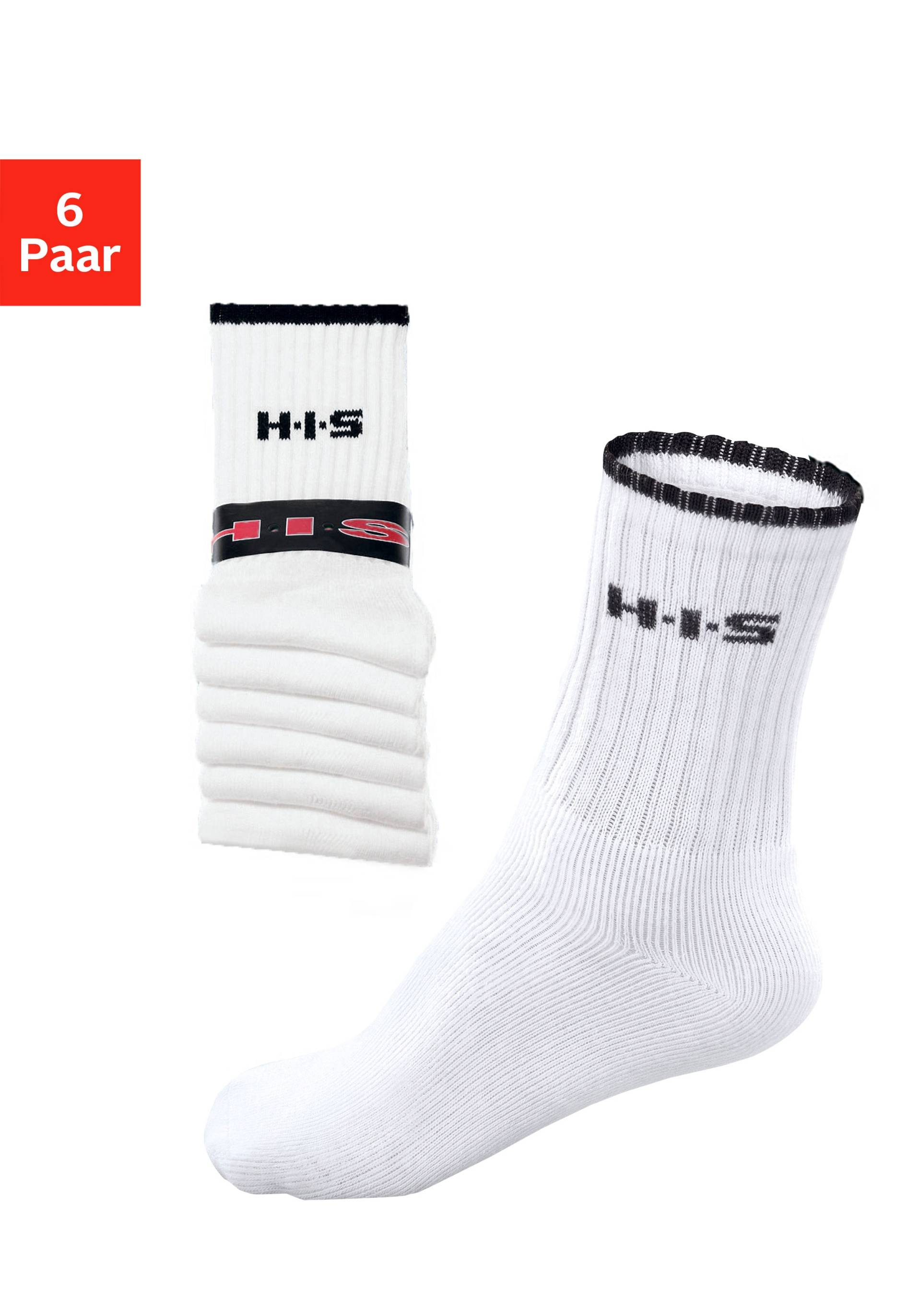 H.I.S Sportsocken, (Packung, 6 Paar), mit Frottee & verstärkten Belastungszonen von H.I.S