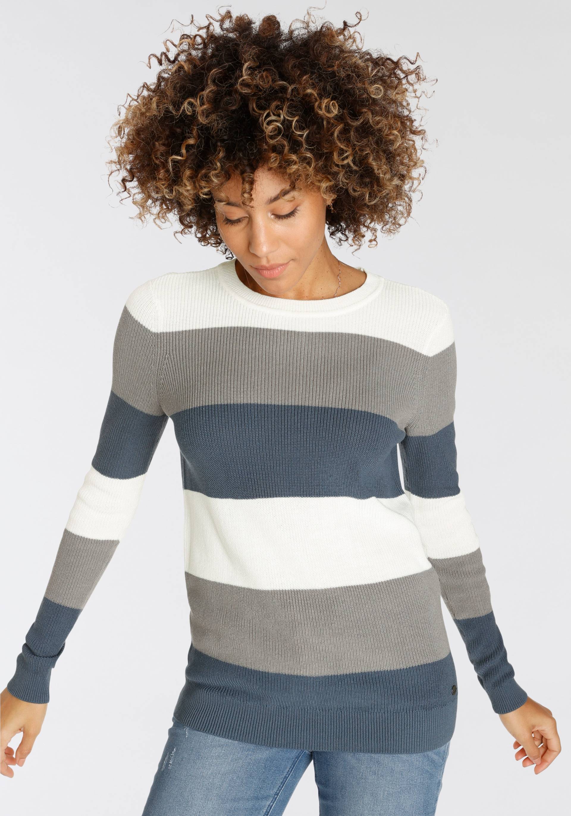 H.I.S Strickpullover, in modischem Streifenmuster H.I.S Strickpullover, in modischem Streifenmuster von H.I.S