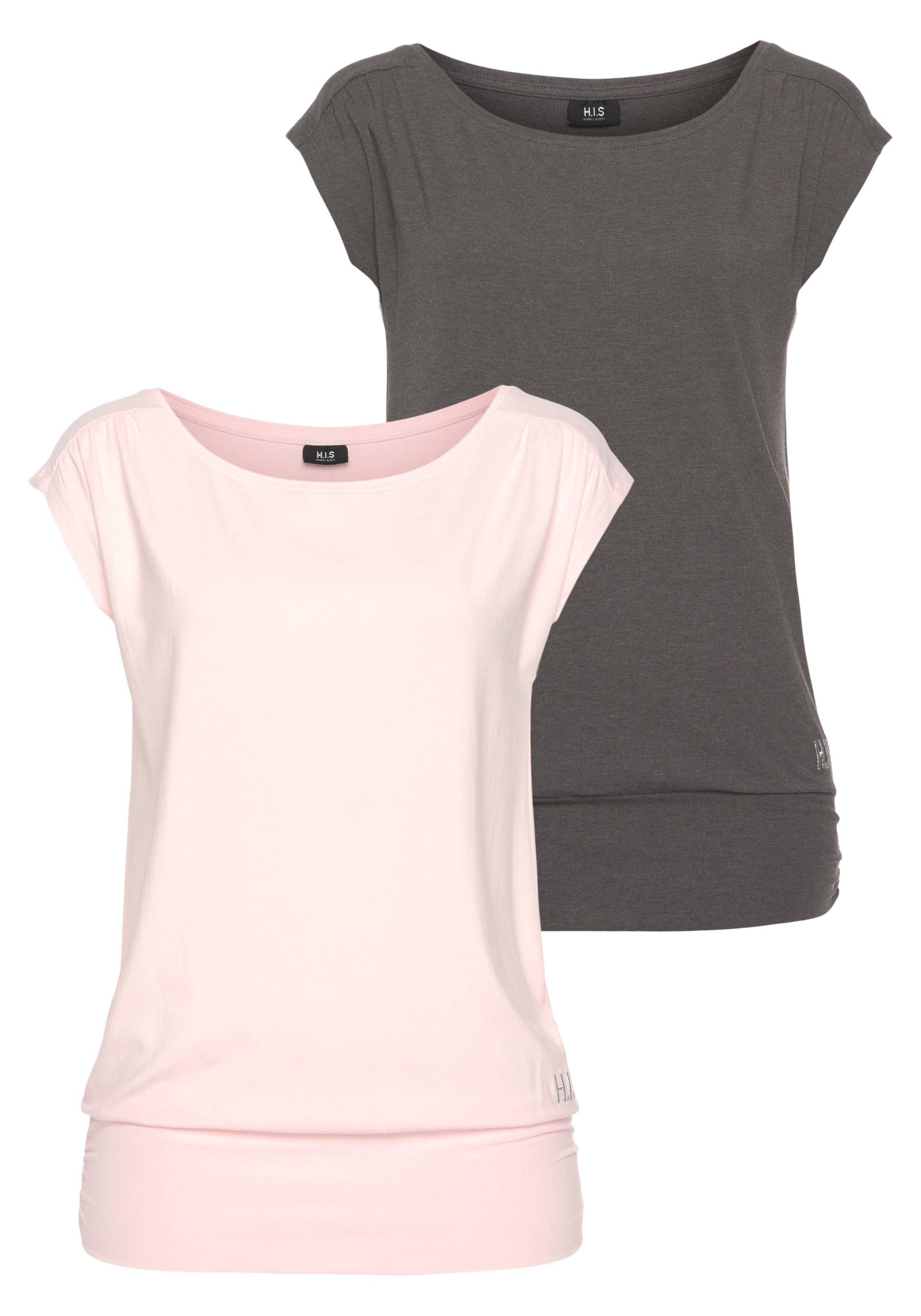 H.I.S T-Shirt »aus Viskose«, (2er-Pack), Kurzarm, im sportlichen Stil, ideal für die Freizeit, im 2er-Pack von H.I.S