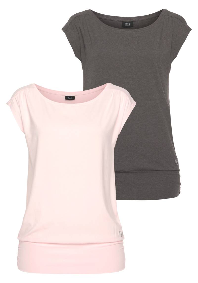 H.I.S T-Shirt »aus Viskose«, (2er-Pack), Kurzarm, im sportlichen Stil, ideal für die Freizeit, im 2er-Pack von H.I.S
