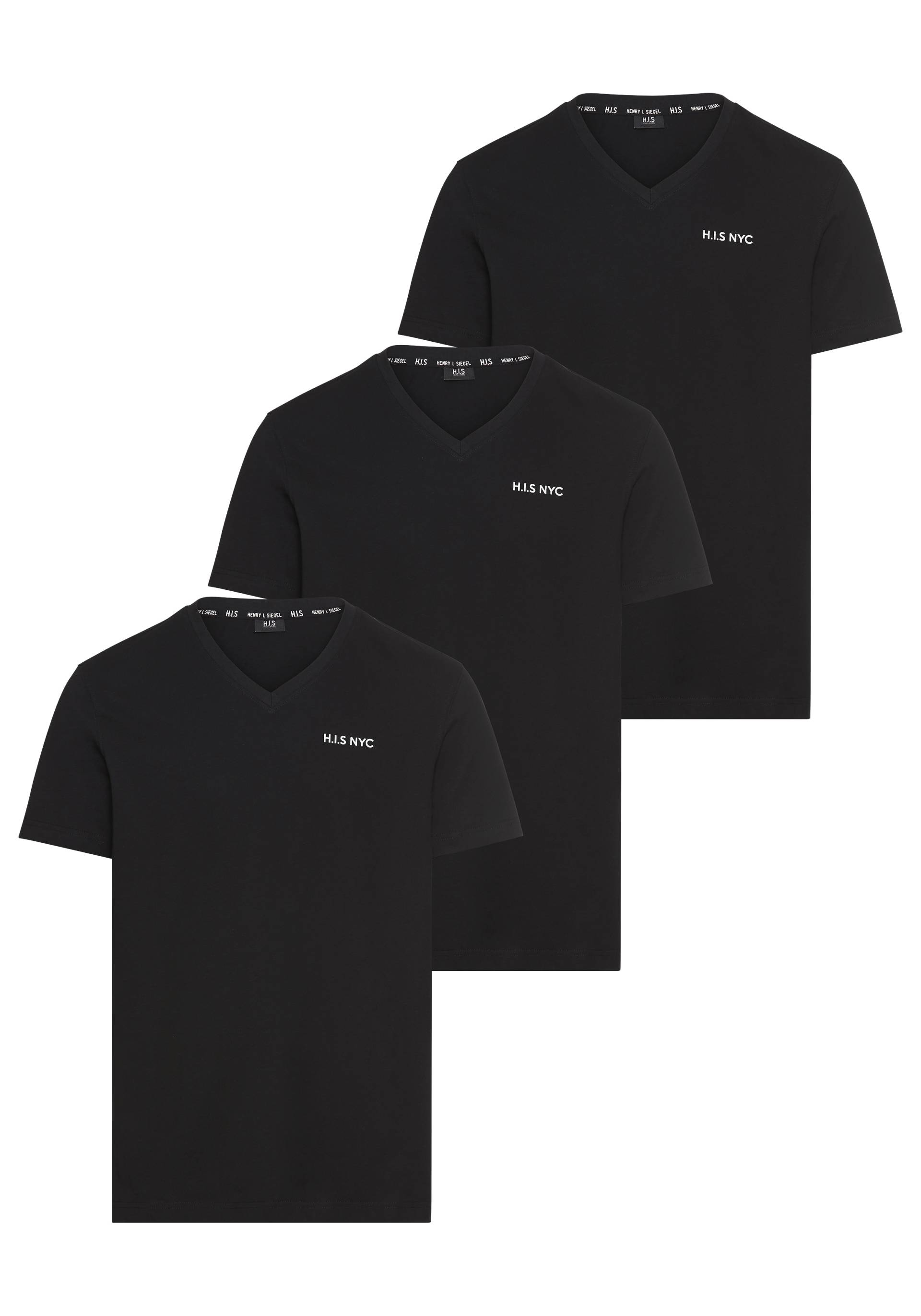 H.I.S V-Shirt, (3-er Pack), Kurzarm, Slim Fit, aus Baumwolle H.I.S V-Shirt, (3-er Pack), Kurzarm, Slim Fit, aus Baumwolle von H.I.S