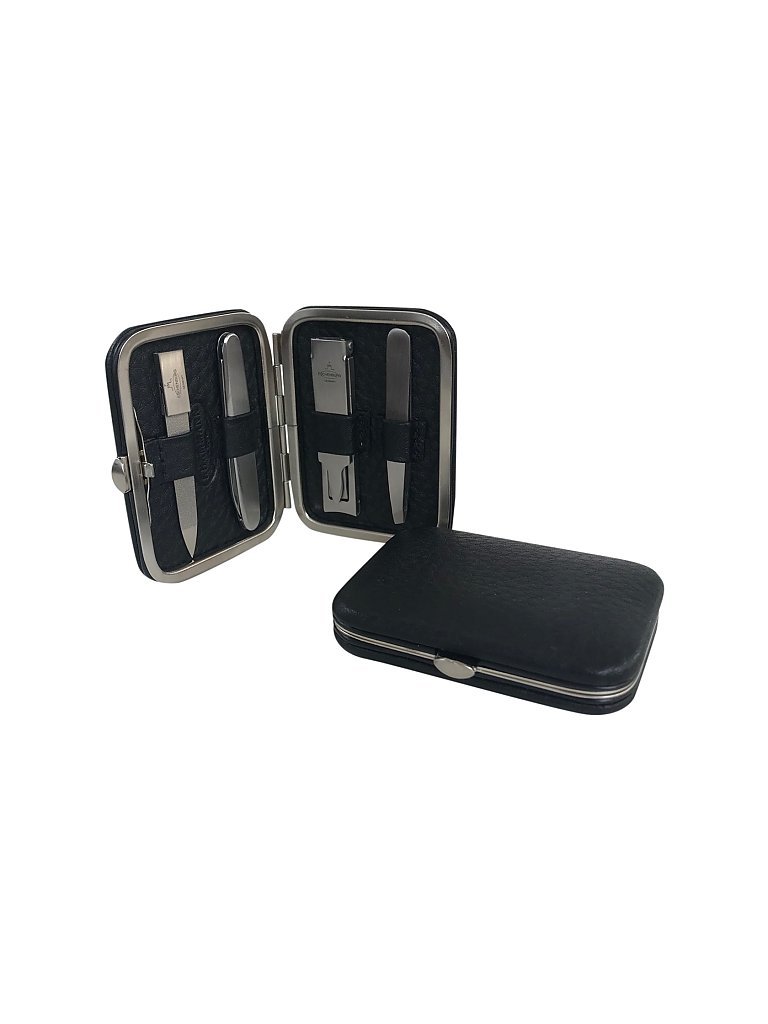 HAMMANN Herren-Mini-Ledermanikürset (Schwarz, 4-teilig) von HAMMANN