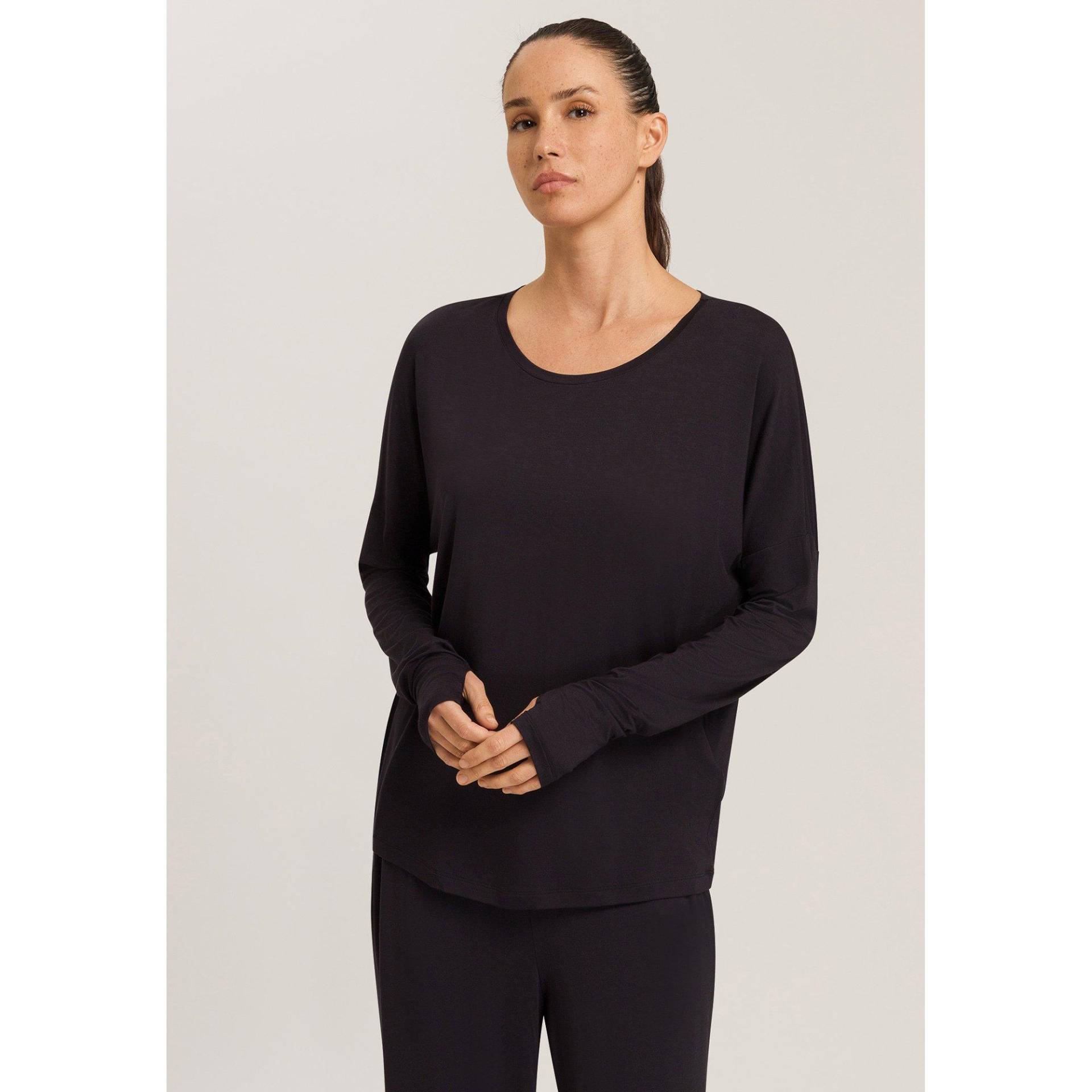 Shirt, Langarm Damen Schwarz M von HANRO