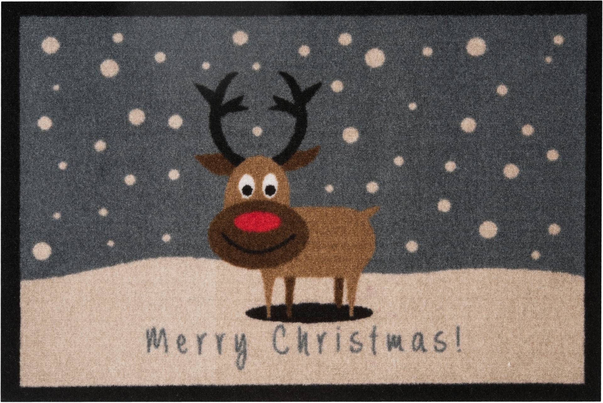 HANSE Home Fussmatte »Christmas Reindeer«, rechteckig, In- & Outdoor, Rutschfest, Weihnachten, Waschbar, Wetterfest, Flur von HANSE Home