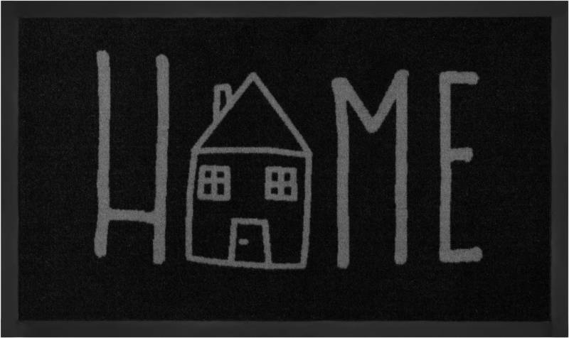 HANSE Home Fussmatte »Easy Home, Türmatte«, rechteckig, 5 mm Höhe, mit Spruch, Schrift Design, waschbar, Robust, Pflegeleicht, Rutschfest von HANSE Home