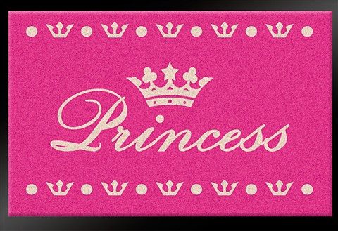 HANSE Home Fussmatte »Princess, Türmatte«, rechteckig, 6 mm Höhe, mit Spruch, Schrift, Robust, Pflegeleicht, Rutschhemmend, Prinzessin von HANSE Home