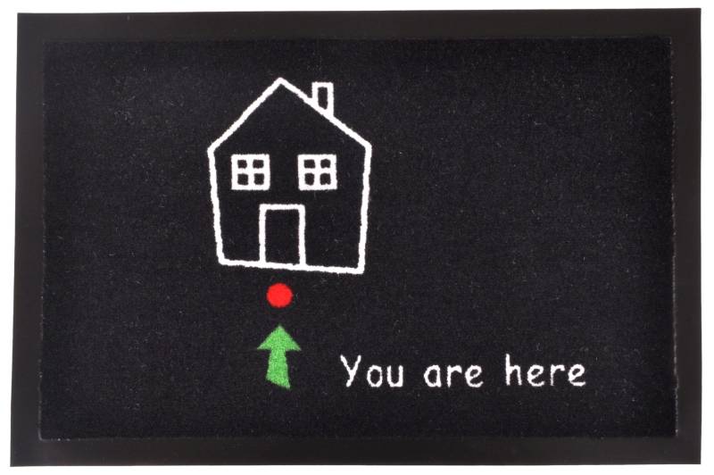 HANSE Home Fussmatte »Standort, Türmatte«, rechteckig, 7 mm Höhe, mit Spruch, Schrift Design, Robust, Pflegeleicht, Rutschhemmend von HANSE Home