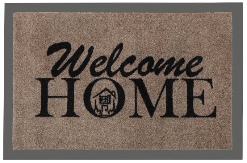 HANSE Home Fussmatte »Welcome Home, Türmatte«, rechteckig, 7 mm Höhe, mit Spruch, Schrift Design, waschbar, Robust, Eingang, Rutschfest von HANSE Home