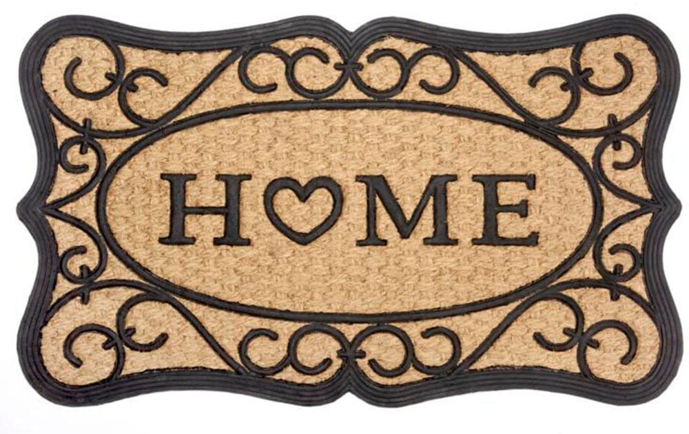 HANSE Home Fussmatte »Gummi-Kokos Heart Home Ornament«, rechteckig, Kokos, Gummi, Schmutzfangmatte, Outdoor, Rutschfest, Innen, Kokosmatte von HANSE Home