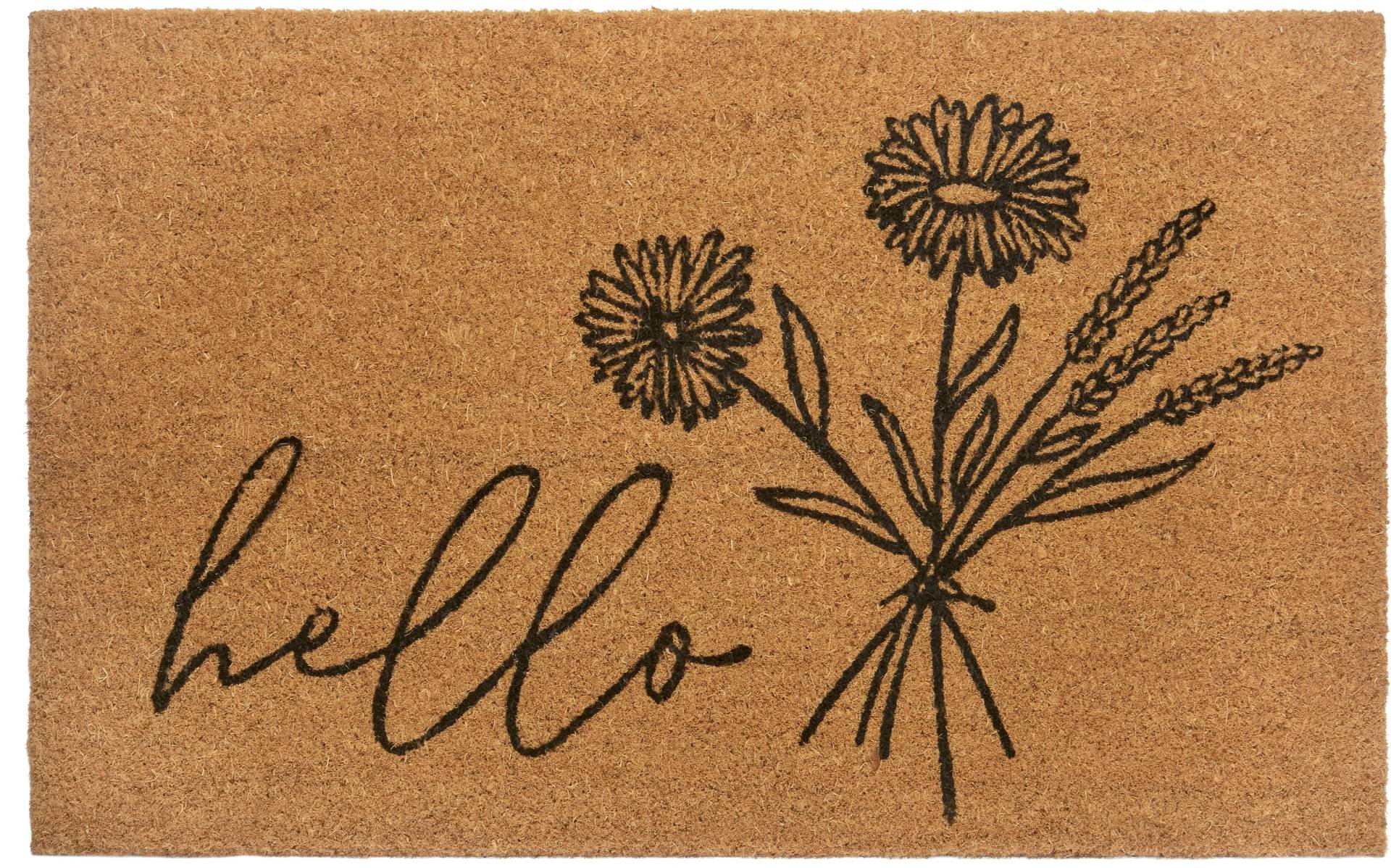 HANSE Home Fussmatte »Hello & Flowers«, rechteckig von HANSE Home