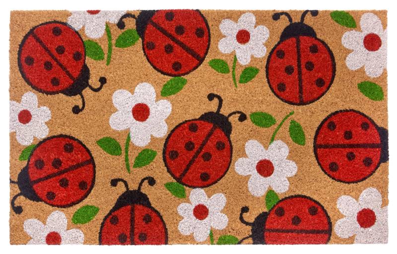 HANSE Home Fussmatte »Lady Beetle, Türmatte«, rechteckig, 15 mm Höhe, Kokos, Schmutzfangmatte, Outdoor, Rutschfest, Innen, Kokosmatte, Flur von HANSE Home