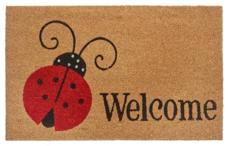 HANSE Home Fussmatte »Lady Beetle, Türmatte«, rechteckig, 15 mm Höhe, Kokos, Schmutzfangmatte, Outdoor, Rutschfest, Innen, Kokosmatte, Flur von HANSE Home