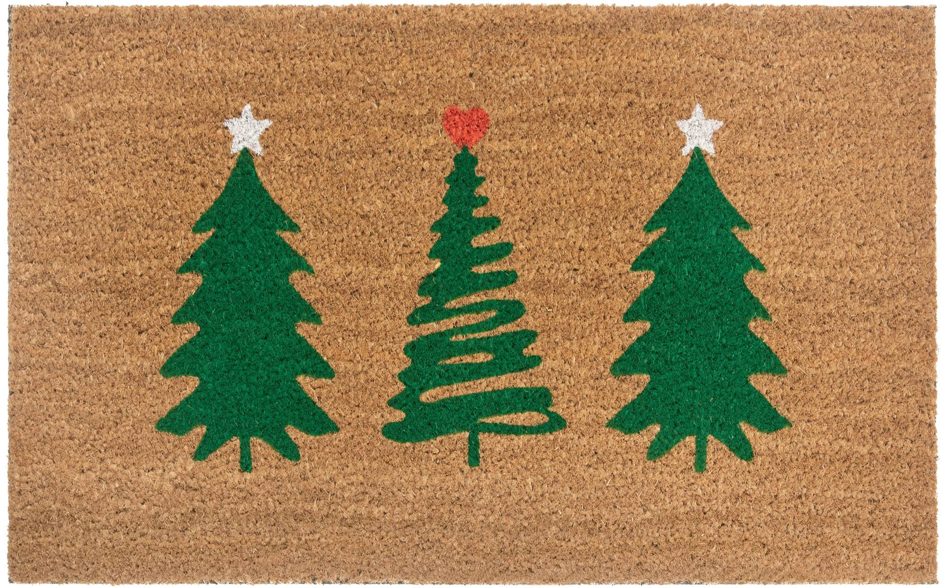 HANSE Home Fussmatte »Mix Mats Kokos Decorated Pine Trees«, rechteckig von HANSE Home