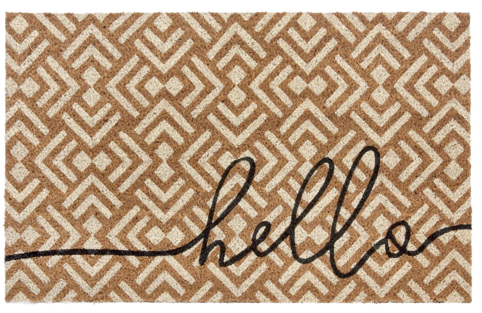 HANSE Home Fussmatte »Mix Mats Kokos Hello Geometric«, rechteckig, Kokos, Schmutzfangmatte, Outdoor, Rutschfest, Innen, Kokosmatte, Flur von HANSE Home