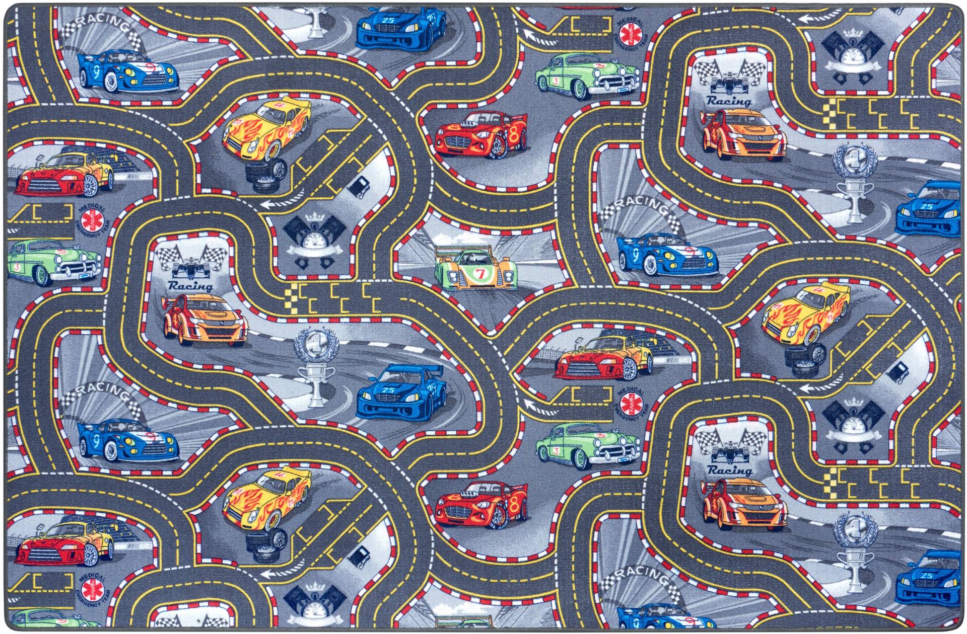 HANSE Home Kinderteppich »Spielteppich Kinder«, rechteckig, 6,5 mm Höhe, Kurzflor, Kinderzimmer, Teppich, Auto, Strassen, Schlafzimmer HANSE Home Kinderteppich »Spielteppich Kinder«, rechteckig, 6,5 mm Höhe, Kurzflor, Kinderzimmer, Teppich, Auto, Strassen, Schlafzimmer von HANSE Home