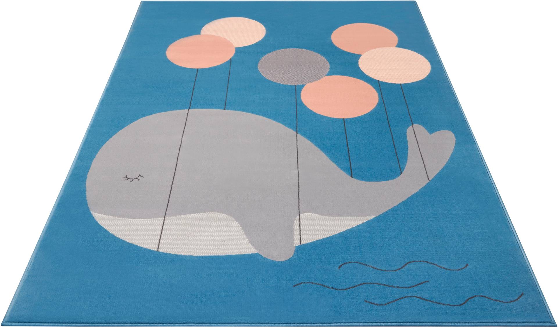 HANSE Home Kinderteppich »Whale Buddy«, rechteckig, 9 mm Höhe, Luftballons, Tiermotiv,Kurzflor, Strapazierfähig, Pflegeleicht, Robust HANSE Home Kinderteppich »Whale Buddy«, rechteckig, 9 mm Höhe, Luftballons, Tiermotiv,Kurzflor, Strapazierfähig, Pflegeleicht, Robust von HANSE Home