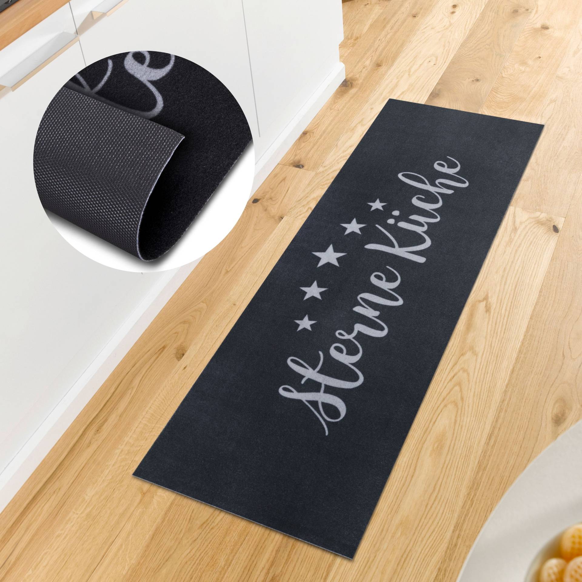 HANSE Home Küchenläufer »Fünf Sterne Küche«, rechteckig, 3 mm Höhe, Küchen-Teppich, Rutschfest, Pflegeleicht, Flur, Eingang, Esszimmer von HANSE Home