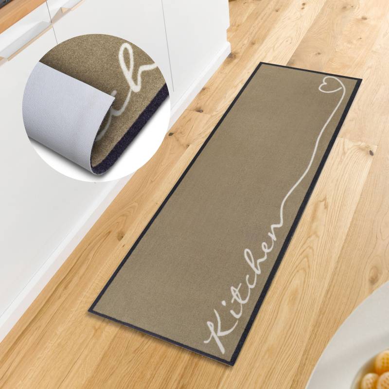 HANSE Home Küchenläufer »Kitchen Herz«, rechteckig, 5 mm Höhe, Läufer, Rutschfest, Küchenteppich, Küche, Teppich, Pflegeleicht von HANSE Home
