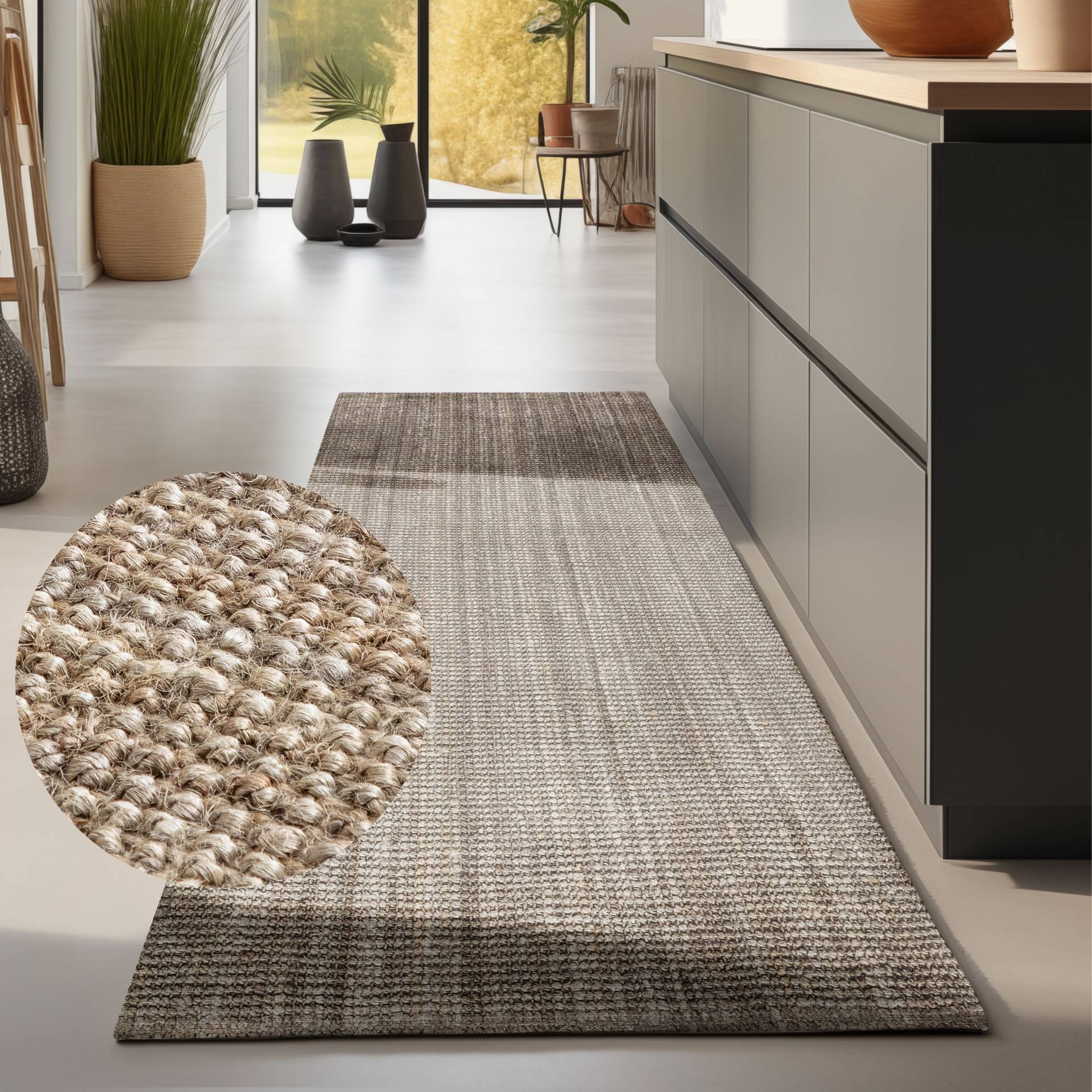HANSE Home Teppich »Jaipur Juteteppich, als Läufer und in Rund«, rechteckig, 10 mm Höhe, 100% Naturfaser, Nachhaltig, Wohnzimmer, Esszimmer, Schlafzimmer, GRS von HANSE Home