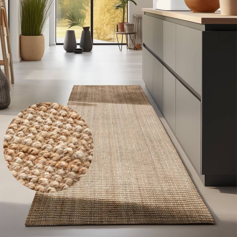 HANSE Home Teppich »Jaipur Juteteppich, als Läufer und in Rund«, rechteckig, 10 mm Höhe, 100% Naturfaser, Nachhaltig, Wohnzimmer, Esszimmer, Schlafzimmer, GRS von HANSE Home