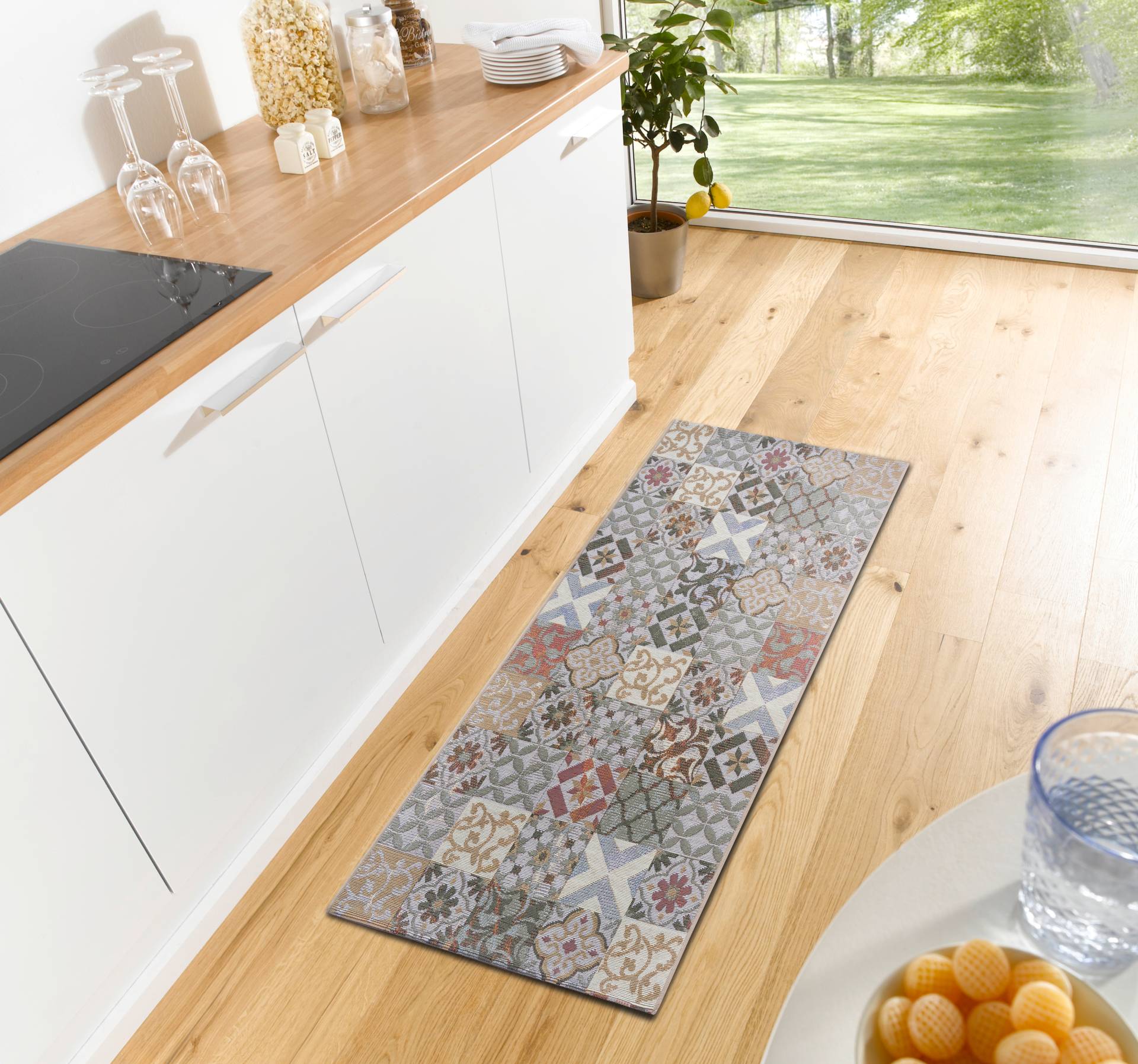 HANSE Home Läufer »Mosaik«, rechteckig, Fliesen Muster, pflegeleicht, Mosaik, Anti-Slip, Teppich Küche, Flur von HANSE Home