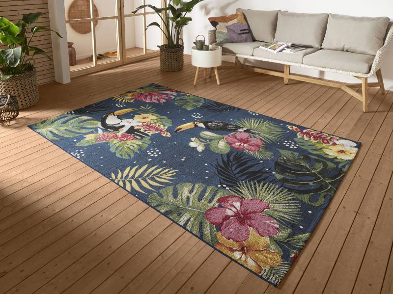 HANSE Home Outdoorteppich »Tropical Dream«, rechteckig, 3 mm Höhe, In-& Outdoor, Teppich, Wetterfest, Balkon, Garten, Wohnzimmer, Floral von HANSE Home
