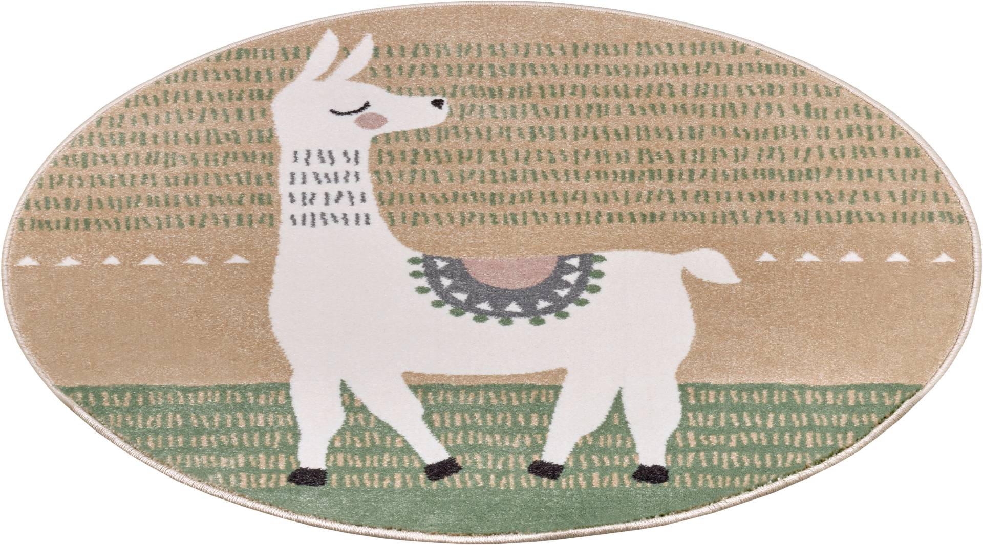 HANSE Home Teppich »Alpaca Dolly«, rund, Farbenfrohes Design, Spielunterlage, Tiere, strapazierfähig von HANSE Home