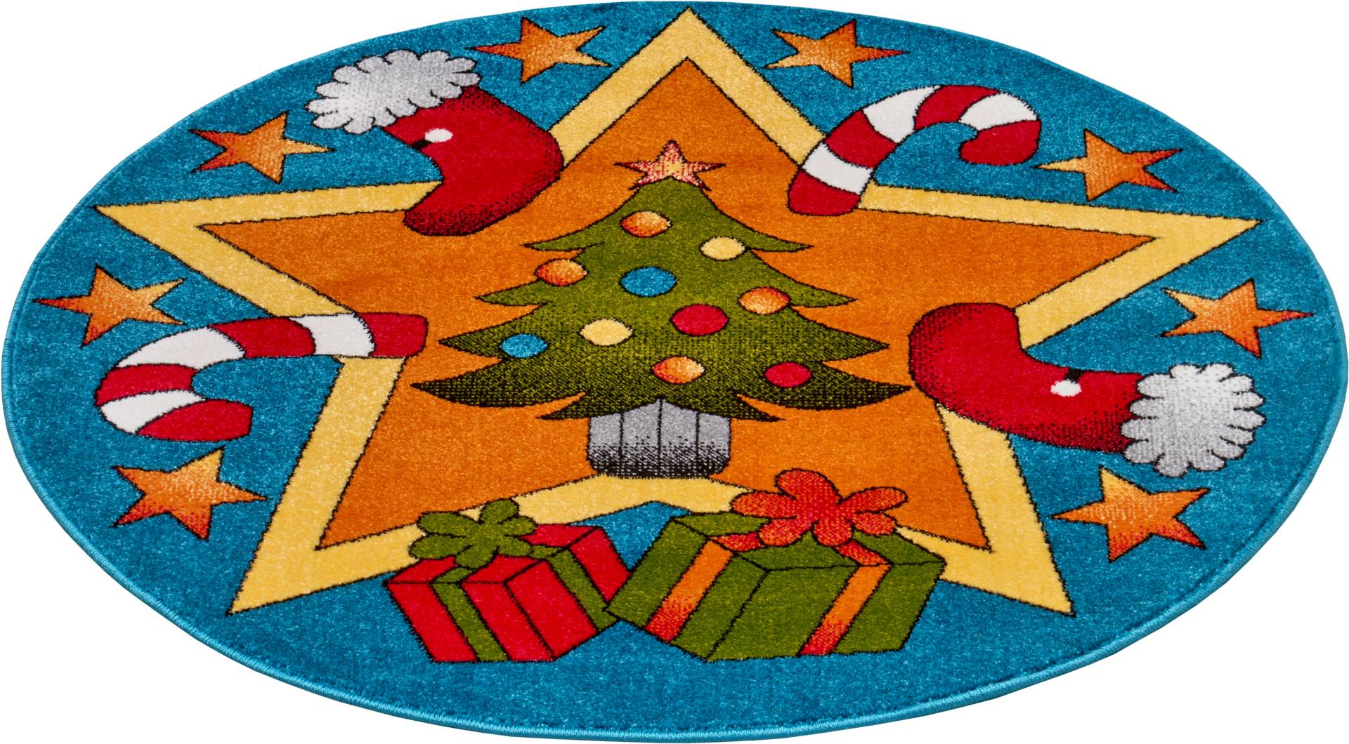HANSE Home Teppich »Christmas Time«, rund, 9 mm Höhe, Farbenfrohes Design, Spielunterlage, Festlich HANSE Home Teppich »Christmas Time«, rund, 9 mm Höhe, Farbenfrohes Design, Spielunterlage, Festlich von HANSE Home
