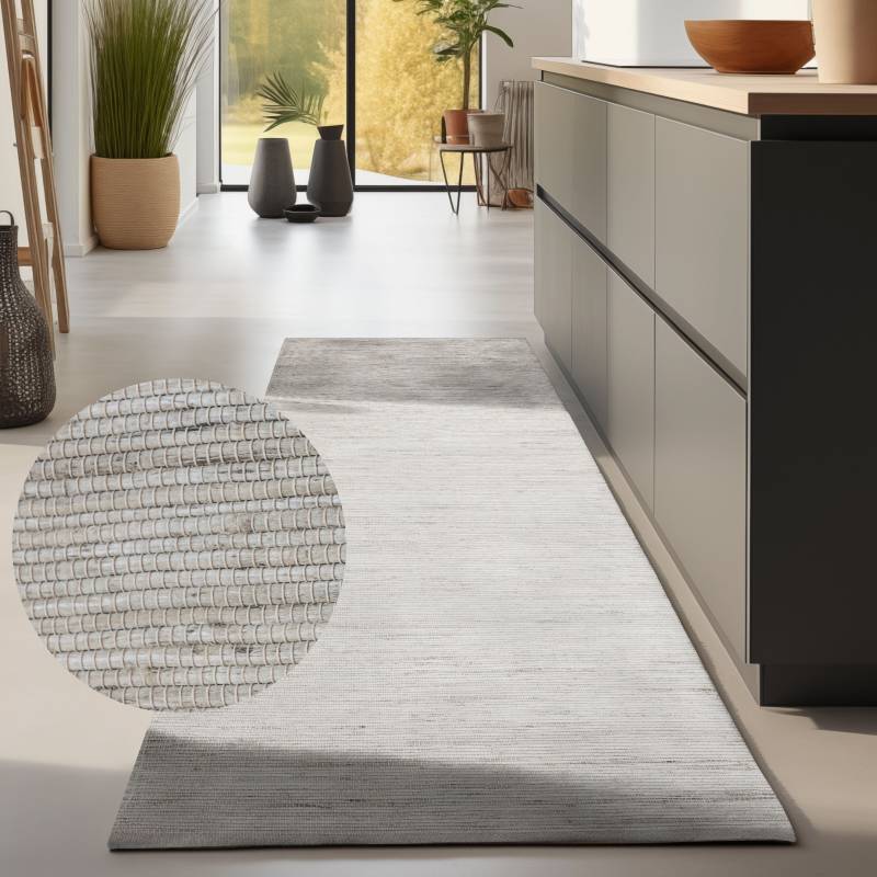 HANSE Home Teppich »Dhaka Juteteppich«, rechteckig, 5 mm Höhe, Läufer, handgewebt, Jute, Wolle, Natur, Wohnzimmer, Flur, Klassisch von HANSE Home