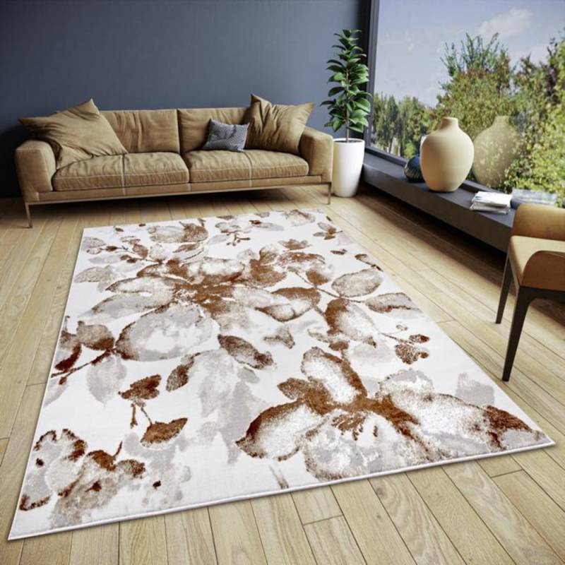 HANSE Home Teppich »Floral«, rechteckig, 13 mm Höhe, strapazierfähig, pflegeleicht, robust, glänzend von HANSE Home