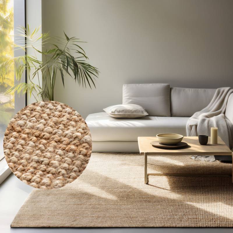 HANSE Home Teppich »Jaipur Juteteppich, als Läufer und in Rund«, rechteckig, 10 mm Höhe, 100% Naturfaser, Nachhaltig, Wohnzimmer, Esszimmer, Schlafzimmer, GRS von HANSE Home