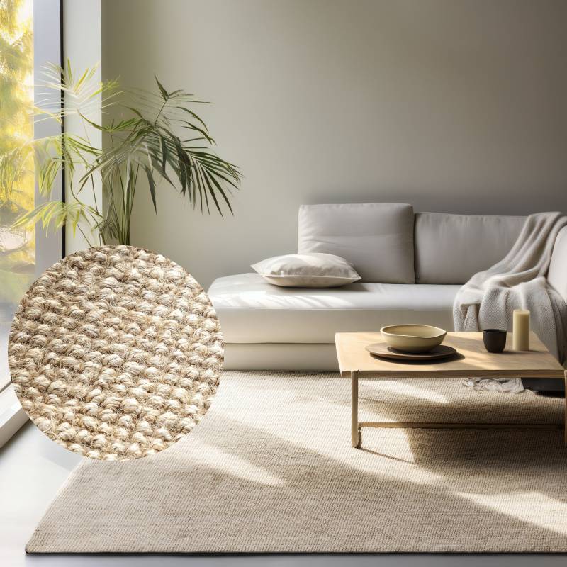 HANSE Home Teppich »Jaipur Juteteppich, als Läufer und in Rund«, rechteckig, 10 mm Höhe, 100% Naturfaser, Nachhaltig, Wohnzimmer, Esszimmer, Schlafzimmer, GRS von HANSE Home