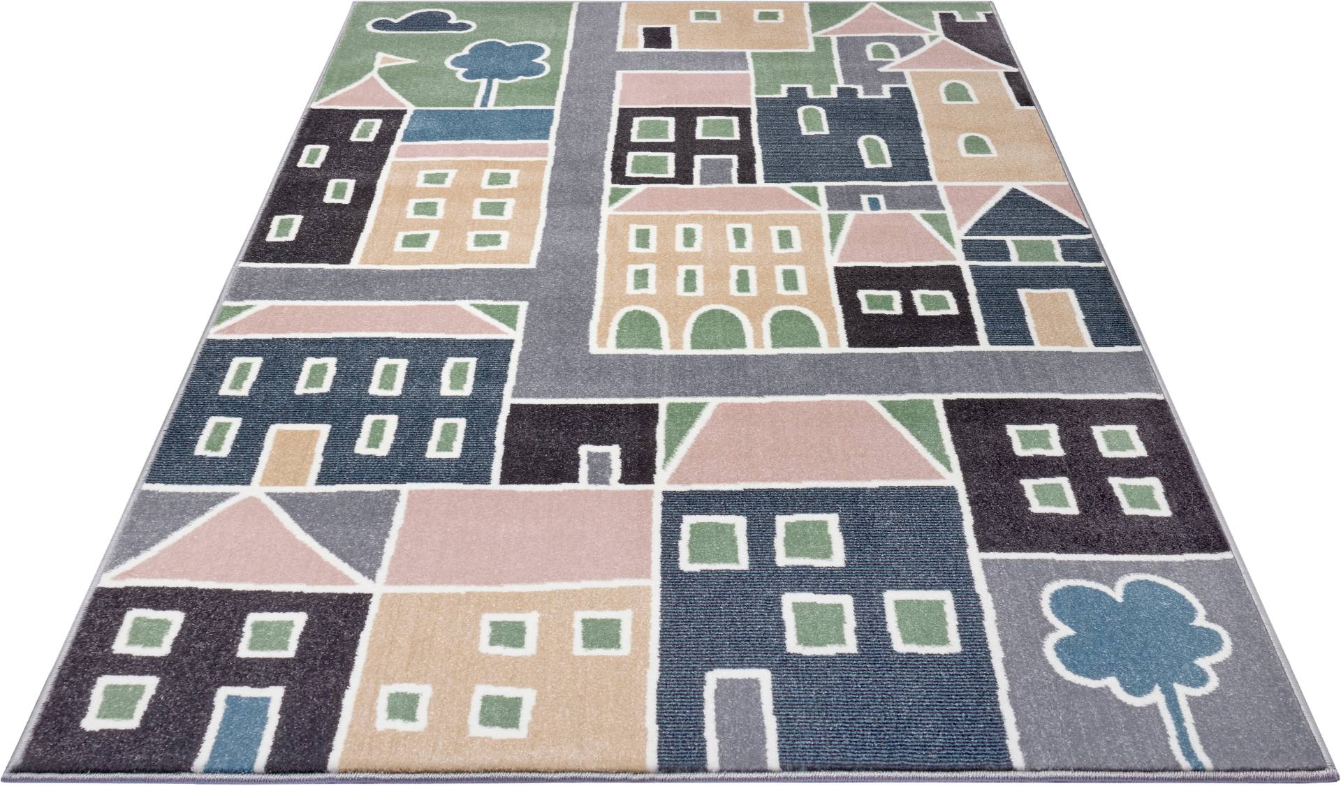 HANSE Home Teppich »Lovely City«, rechteckig, 9 mm Höhe, Farbenfrohes Design, Spielunterlage, Häuser, Strasse, strapazierfähig HANSE Home Teppich »Lovely City«, rechteckig, 9 mm Höhe, Farbenfrohes Design, Spielunterlage, Häuser, Strasse, strapazierfähig von HANSE Home