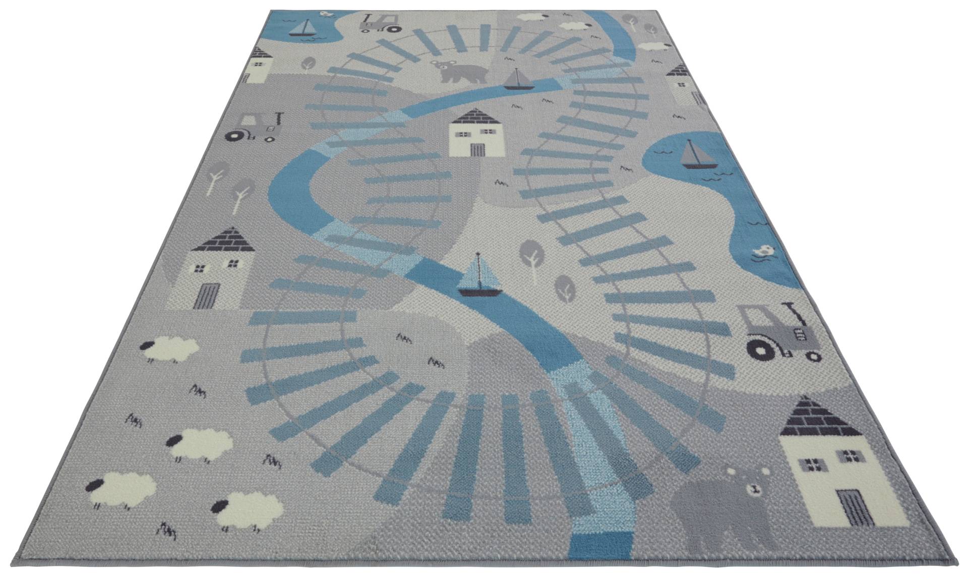 HANSE Home Teppich »Railtrack«, rechteckig, 0,9 mm Höhe, Schaldämmende Spielunterlage, Strassen Design, Kurzflor HANSE Home Teppich »Railtrack«, rechteckig, 0,9 mm Höhe, Schaldämmende Spielunterlage, Strassen Design, Kurzflor von HANSE Home