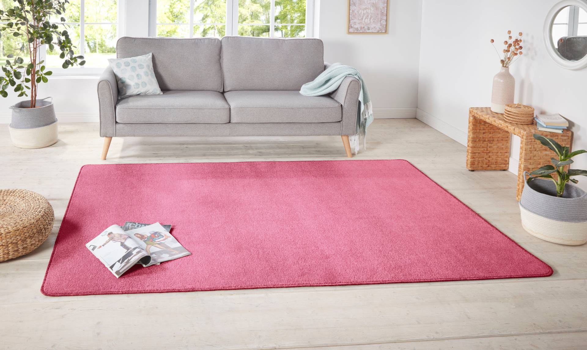 HANSE Home Teppich »Shashi«, rechteckig, 8,5 mm Höhe, Kurzflor, Unifarben, Läufer, weich, Esszimmer, Kinderzimmer, Flur HANSE Home Teppich »Shashi«, rechteckig, 8,5 mm Höhe, Kurzflor, Unifarben, Läufer, weich, Esszimmer, Kinderzimmer, Flur von HANSE Home