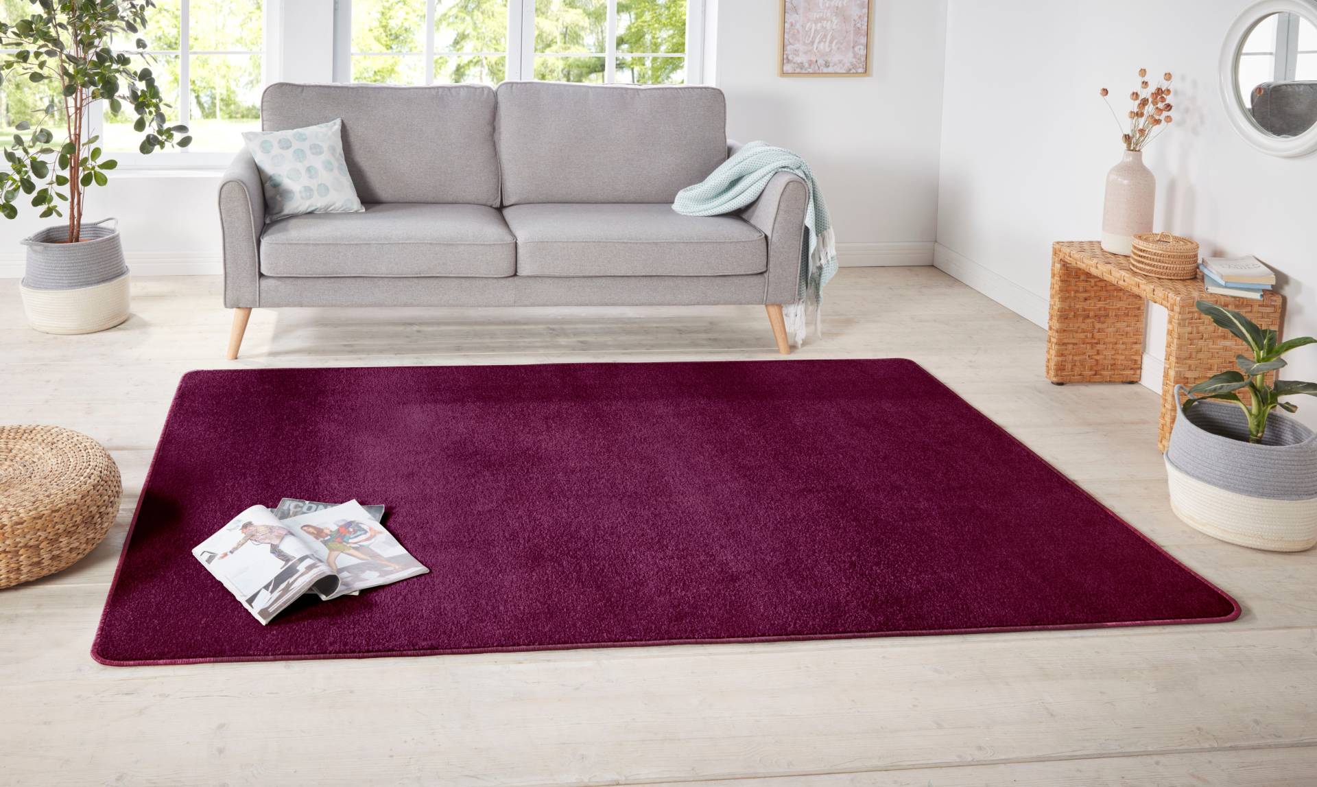 HANSE Home Teppich »Shashi«, rechteckig, 8,5 mm Höhe, Kurzflor, Unifarben, Läufer, weich, Esszimmer, Kinderzimmer, Flur HANSE Home Teppich »Shashi«, rechteckig, 8,5 mm Höhe, Kurzflor, Unifarben, Läufer, weich, Esszimmer, Kinderzimmer, Flur von HANSE Home