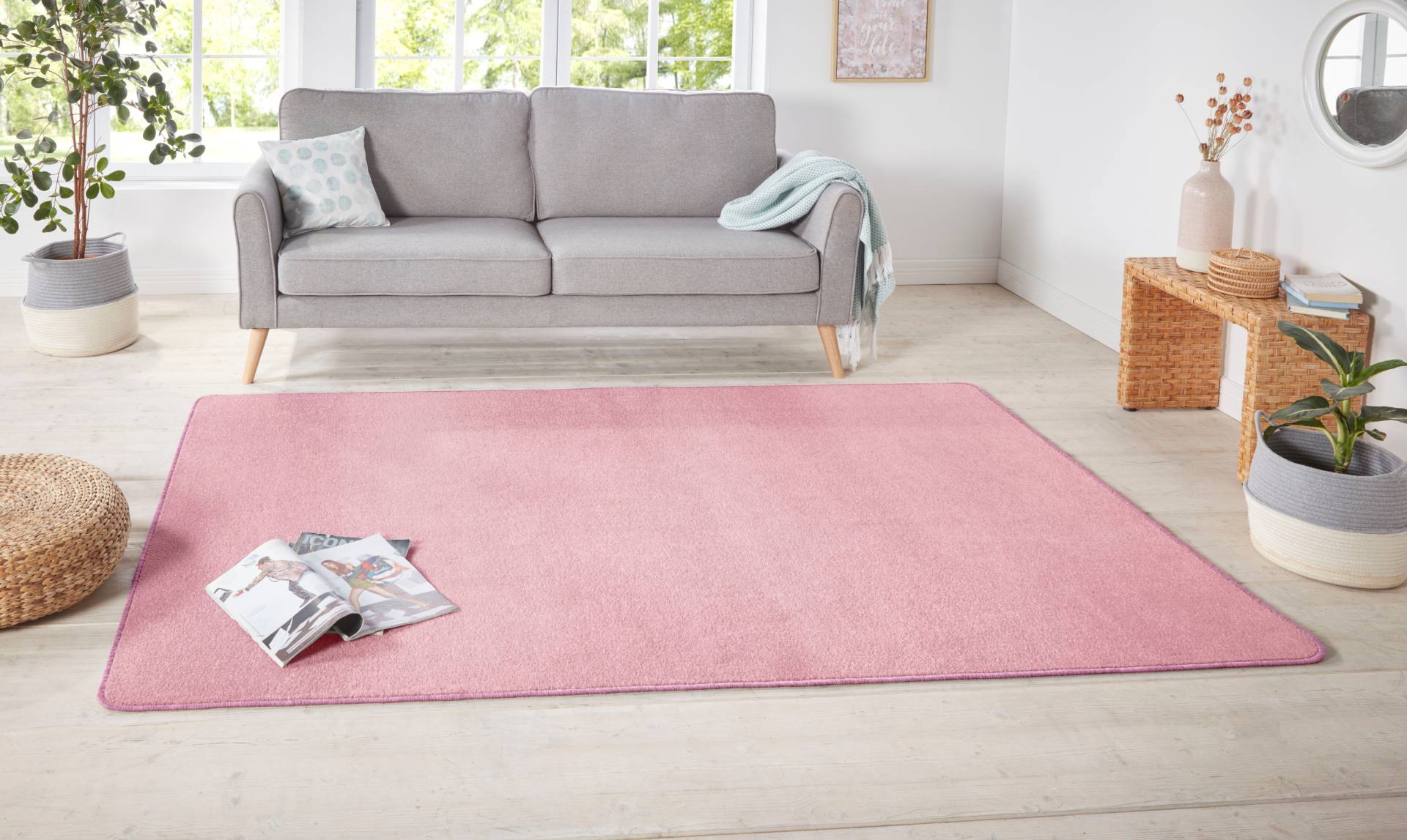 HANSE Home Teppich »Shashi«, rechteckig, 8,5 mm Höhe, Kurzflor, Unifarben, Läufer, weich, Esszimmer, Kinderzimmer, Flur HANSE Home Teppich »Shashi«, rechteckig, 8,5 mm Höhe, Kurzflor, Unifarben, Läufer, weich, Esszimmer, Kinderzimmer, Flur von HANSE Home