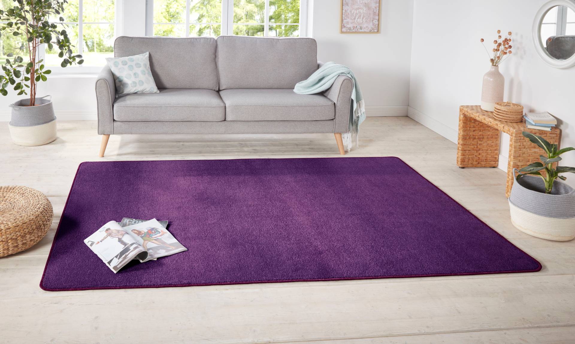 HANSE Home Teppich »Shashi«, rechteckig, 8,5 mm Höhe, Kurzflor, Unifarben, Läufer, weich, Esszimmer, Kinderzimmer, Flur HANSE Home Teppich »Shashi«, rechteckig, 8,5 mm Höhe, Kurzflor, Unifarben, Läufer, weich, Esszimmer, Kinderzimmer, Flur von HANSE Home
