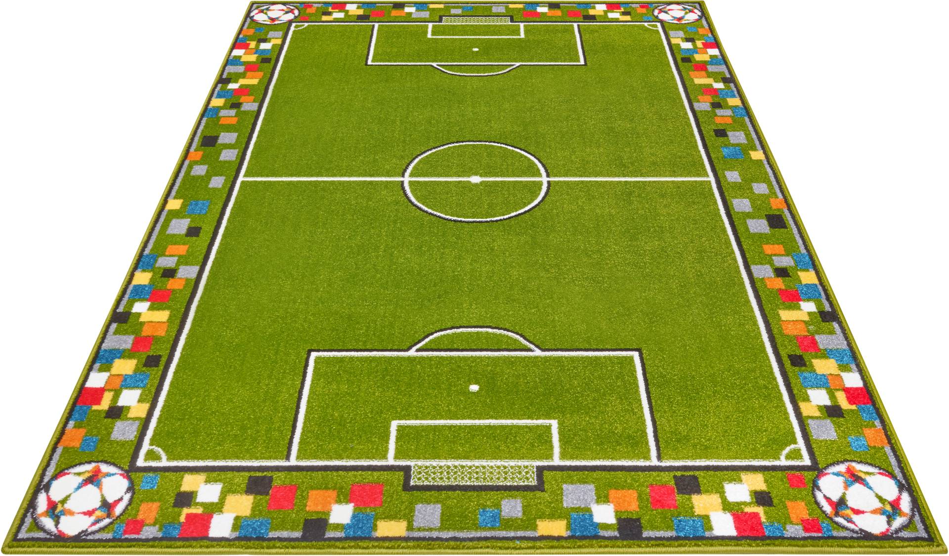HANSE Home Teppich »Soccer Pitch«, rechteckig, Farbenfrohes Design, Spielunterlage, Stadion, strapazierfähig von HANSE Home