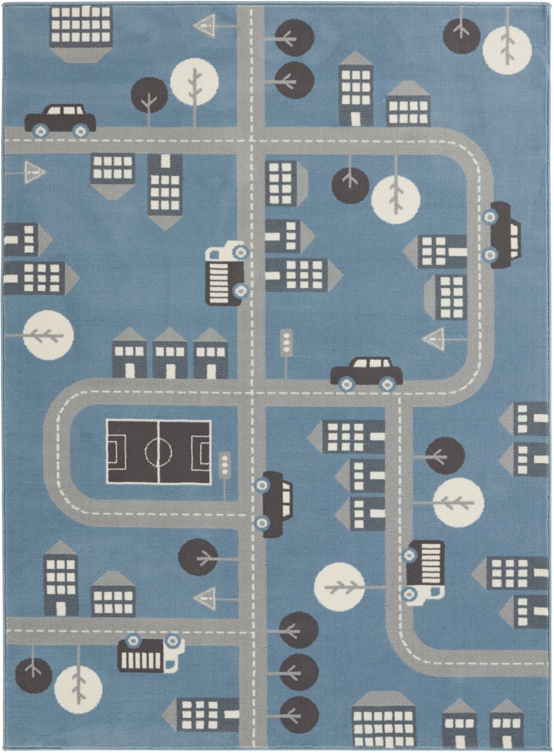HANSE Home Kinderteppich »Town«, rechteckig, 0,9 mm Höhe, Kurzflor, Kinderteppich, Spielteppich, Strassen Design, Kinderzimmer von HANSE Home